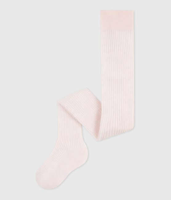Baby-Strumpfhose aus Wolle rosa FLEUR