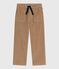 Kinder-Hose mit geradem Schnitt aus einfarbigem Fein-Cord beige ROCHE CLAIR