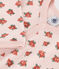 Strampler aus Nicki mit Blumenmuster rosa SALINE/weiss MULTICO