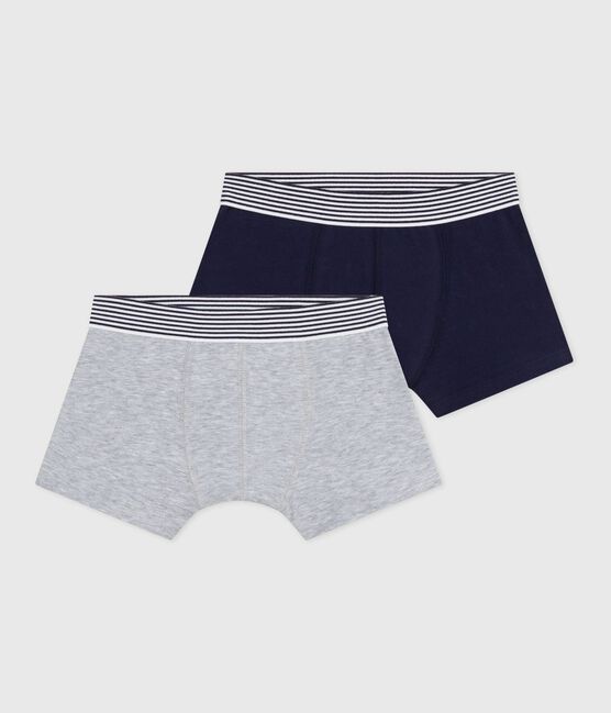 Set Kinder-Boxershorts aus einfarbiger Baumwolle mit Elastan variante 1