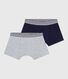 Set Kinder-Boxershorts aus einfarbiger Baumwolle mit Elastan