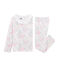 Pyjama aus Doppeljersey für kleine Mädchen weiss MARSHMALLOW/weiss MULTICO