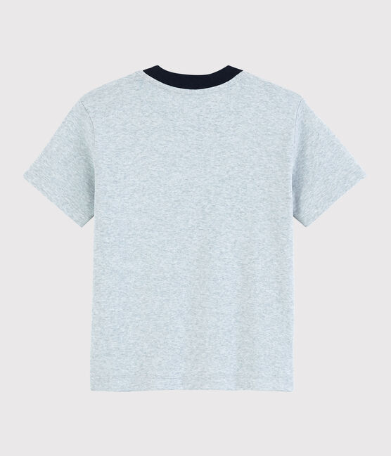 Kurzärmeliges Kinder-T-Shirt aus Baumwolle für Jungen grau POUSSIERE CHINE