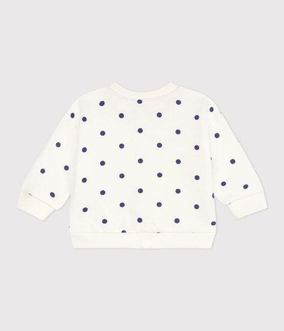 Baby College-Jacke aus Baumwolle mit Pünktchen blau MILK/ SOIR