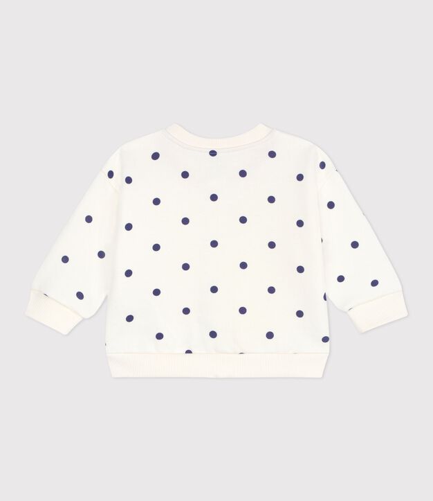 Baby College-Jacke aus Baumwolle mit P&uuml;nktchen blau/blau