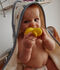 Baby-Badecape und Waschlappen mit Segelbooten weiss/blau/vielfarbig