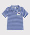 Kurzärmeliges Poloshirt aus Bouclé-Frottee Kinder/Jungen blau SURF/ AVALANCHE