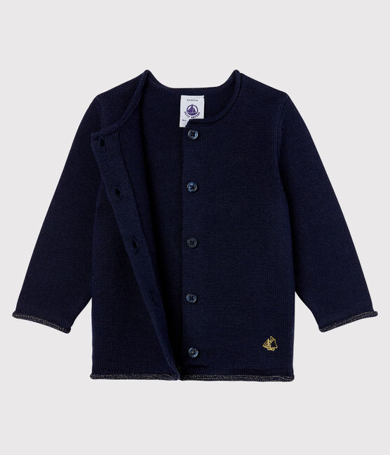 Langärmeliger Baby-Cardigan für Mädchen blau SMOKING