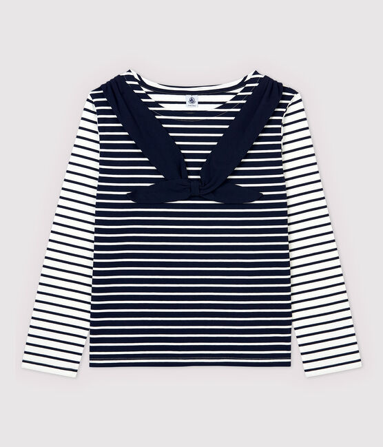 Leichtes Marineshirt für Damen weiss MARSHMALLOW/blau SMOKING
