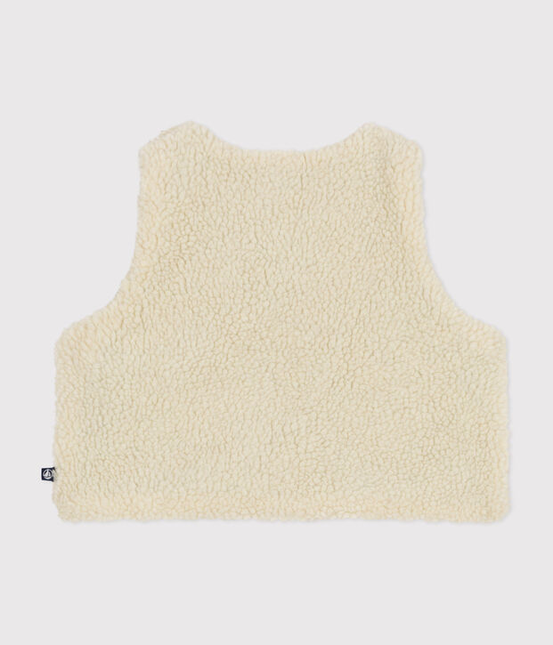 Baby-Weste aus Sherpa naturfarben