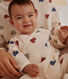 Baby-Strampler mit Herzmotiv aus Baumwolle
