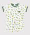 Baby-Kurzoverall aus Baumwolle mit Surf-Motiven. weiss MARSHMALLOW/weiss MULTICO