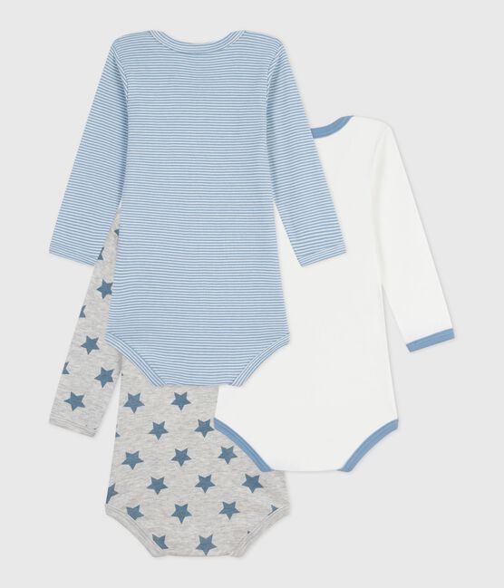 Set langärmeliger Baby-Bodys aus Baumwolle mit Sternmotiv variante 1