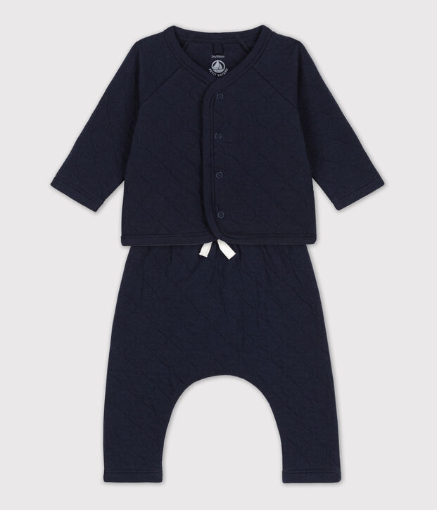 Zweiteiliges Baby-Set aus gesteppter Baumwolle SMOKING