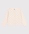 Kinder-Cardigan aus Doppeljersey mit Aufdruck für Mädchen beige AVALANCHE/ ARGENT
