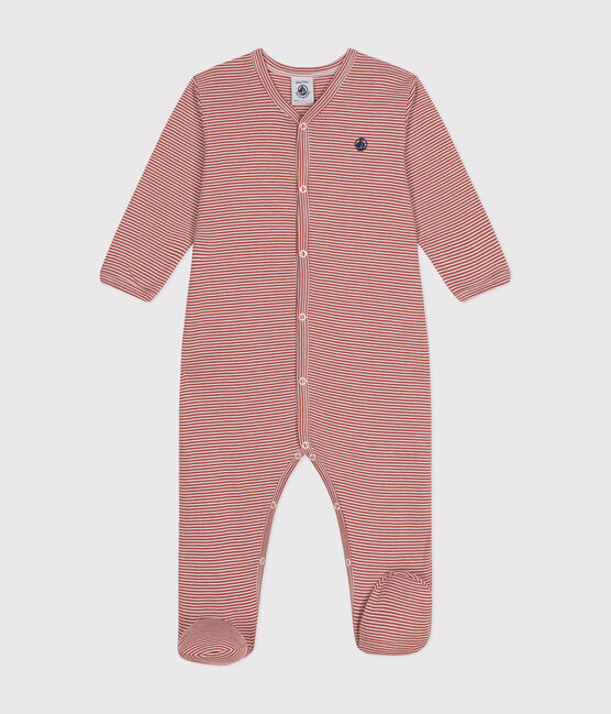 Gestreifter Baby-Strampler aus Baumwolle FAMEUX/ MARSHMALLOW
