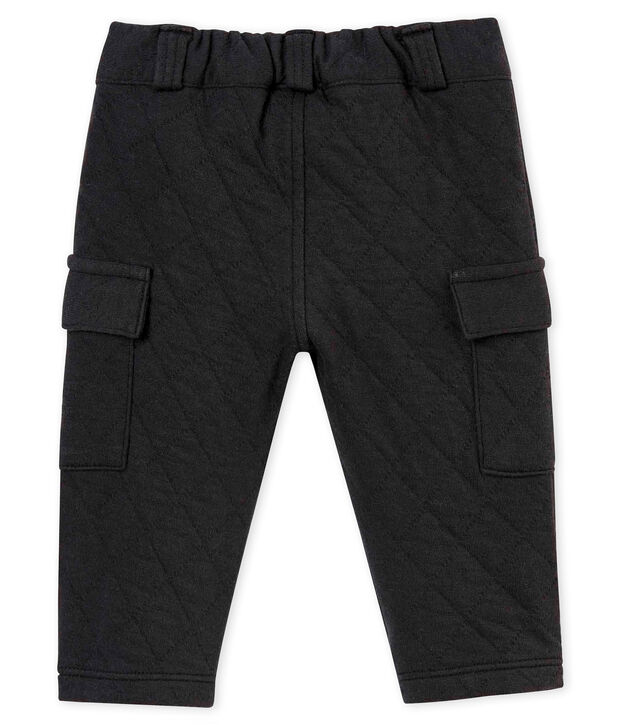 Gesteppte Baby Jungen Hose aus gedoppeltem Jersey grau