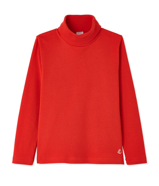 Einfarbiger Kinder Unterziehpullover rot TERKUIT