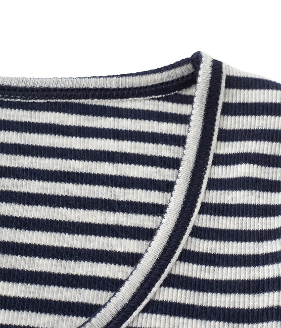 Damen-Body mit „Colette“-Streifenmuster blau SMOKING/grau BELUGA