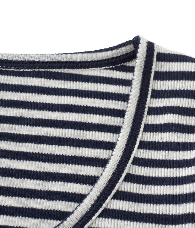 Damen-Body mit &bdquo;Colette&ldquo;-Streifenmuster blau/grau