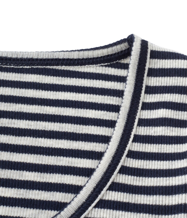 Damen-Body mit &bdquo;Colette&ldquo;-Streifenmuster blau/grau