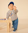 Baby-Schirmmütze aus Baumwolle blau SMOKING/weiss MULTICO