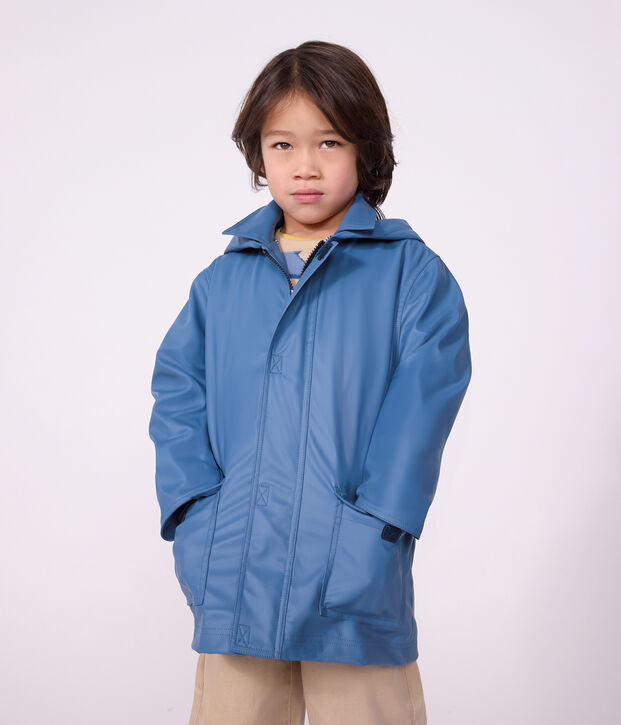 Ikonische Kinder-Regenjacke einfarbig blau