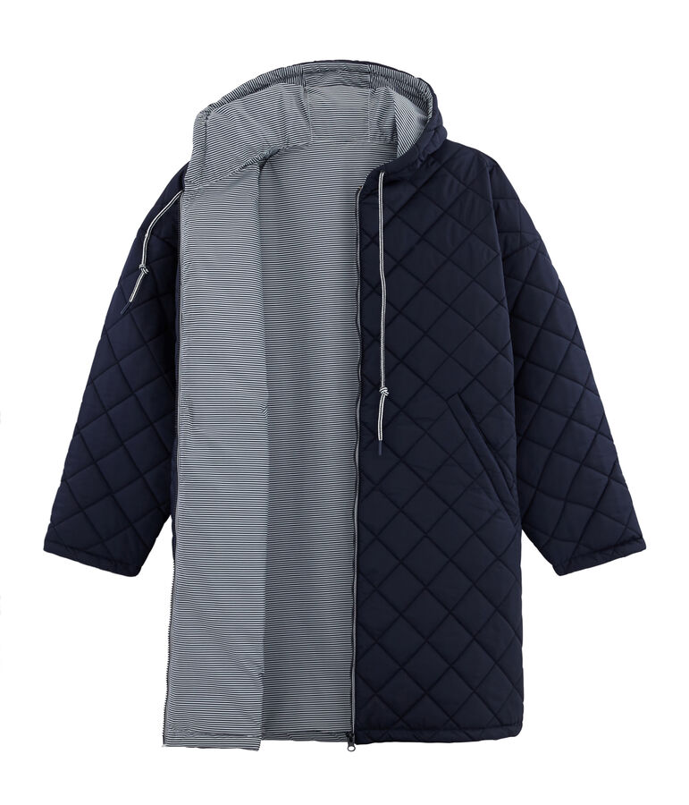 Warme lange Windjacke unisex blau SMOKING