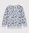 Kinder-Sweatshirt aus Molton für Jungen grau POUSSIERE/weiss MULTICO