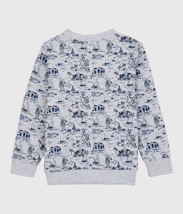 Kinder-Sweatshirt aus Molton f&uuml;r Jungen grau/vielfarbig