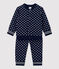 Baby-Jogginganzug aus Molton blau SMOKING/weiss MARSHMALLOW