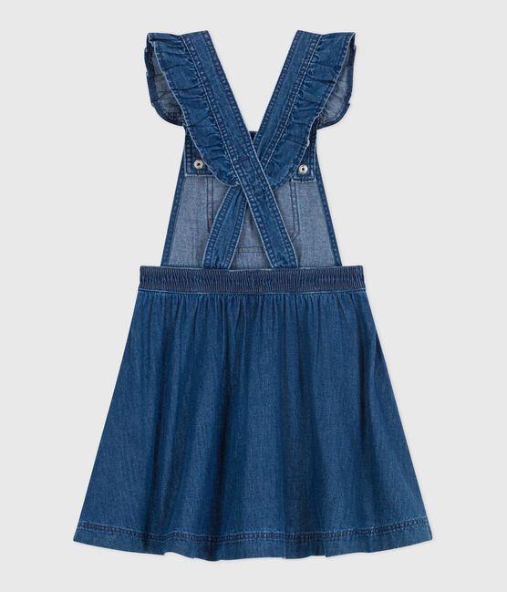 Kinder-Latzkleid aus Denim blau DENIM MOYEN