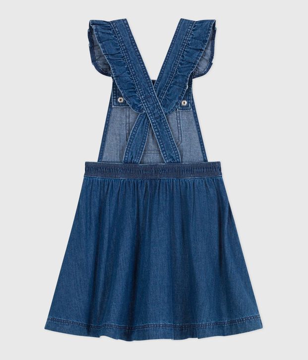 Kinder-Latzkleid aus Denim blau