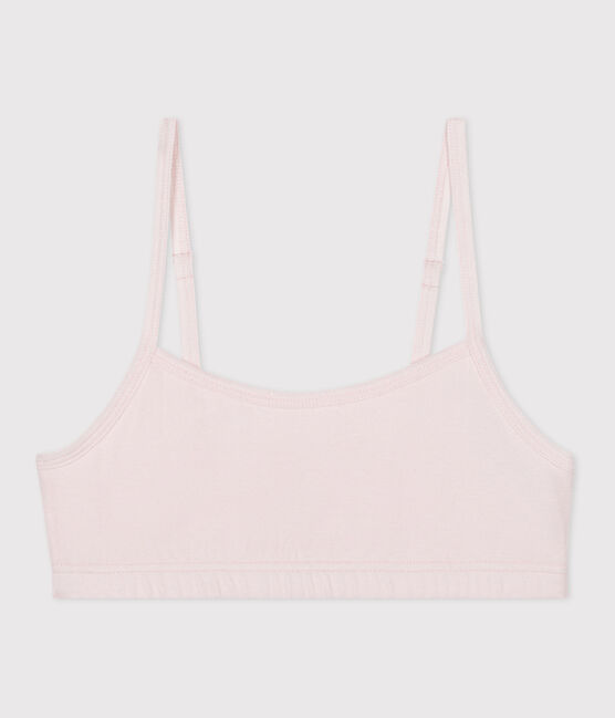 Damen-Bustier aus einfarbiger Baumwolle mit Elastan rosa FLEUR