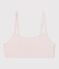 Damen-Bustier aus einfarbiger Baumwolle mit Elastan rosa FLEUR