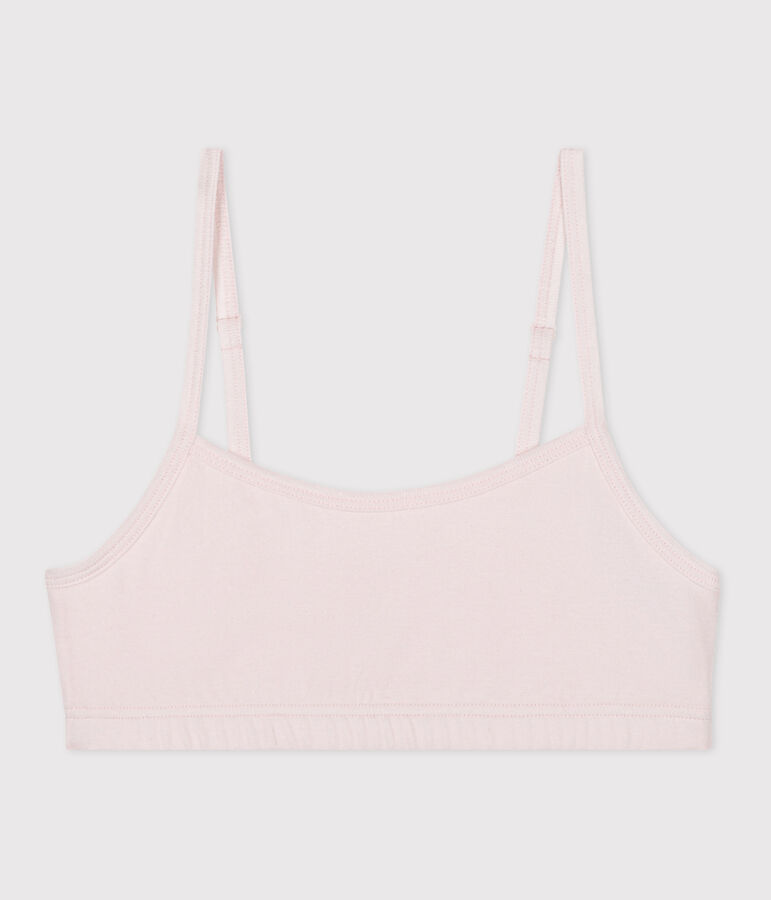 Damen-Bustier aus einfarbiger Baumwolle mit Elastan rosa