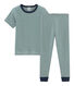Kurzärmeliger Rippstrick-Pyjama für kleine Jungen