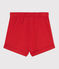 Baby-Shorts aus einfarbiger Baumwolle rot AURORA