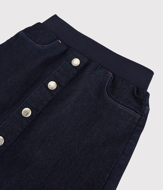 Kinderrock aus Jeans für Mädchen blau DENIM BLEU FONCE