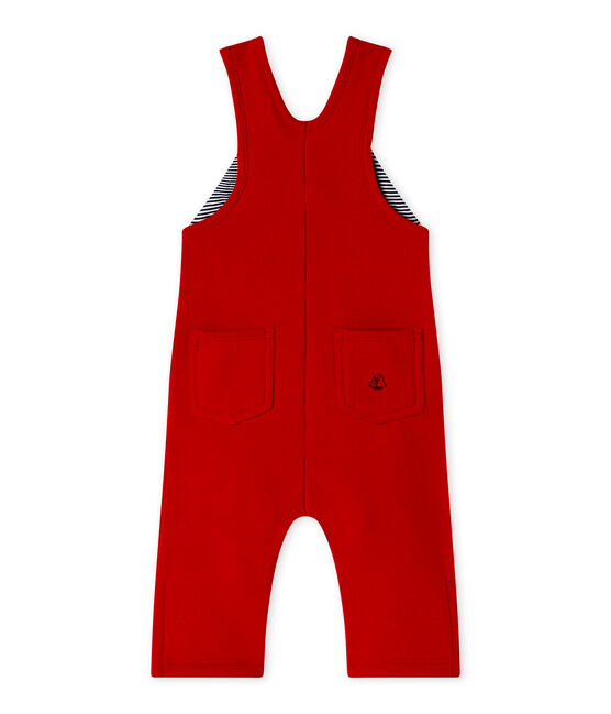 Baby-Jungen-Latzhose aus Molton rot TERKUIT