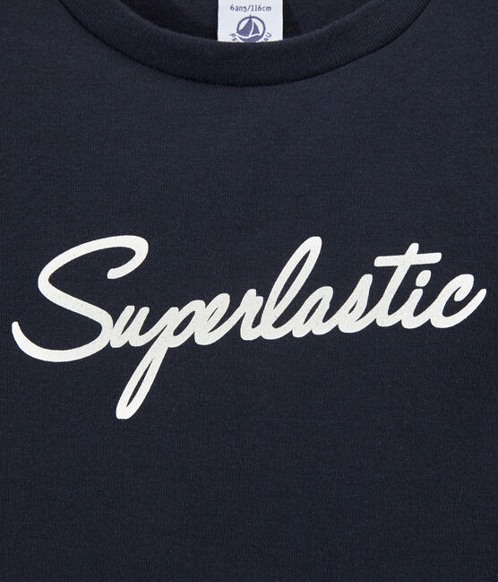 Jungen-T-Shirt mit Motiv blau SMOKING
