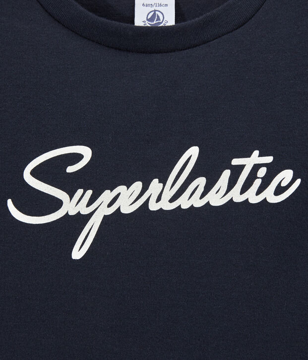 Jungen-T-Shirt mit Motiv blau
