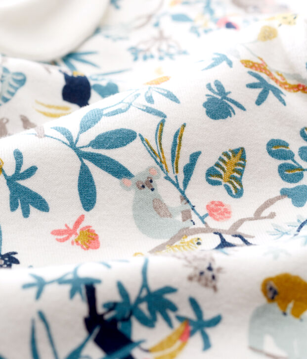 Baby-Kurzoverall M&auml;dchen weiss/vielfarbig