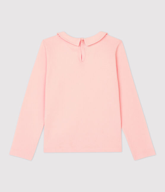 Langärmeliges Kinder-T-Shirt aus Baumwolle für Mädchen rosa MINOIS