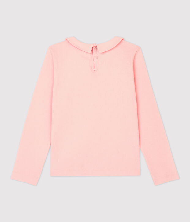 Lang&auml;rmeliges Kinder-T-Shirt aus Baumwolle f&uuml;r M&auml;dchen rosa