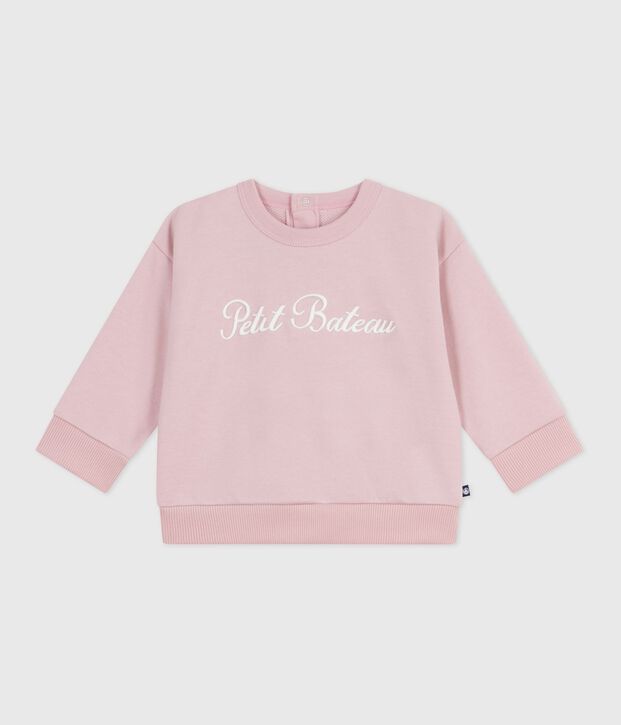 Baby-Sweatshirt aus Baumwolle mit Petit Bateau-Stickerei JOLI