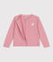Kinder-Cardigan aus einfarbigem Molton rosa CHARME