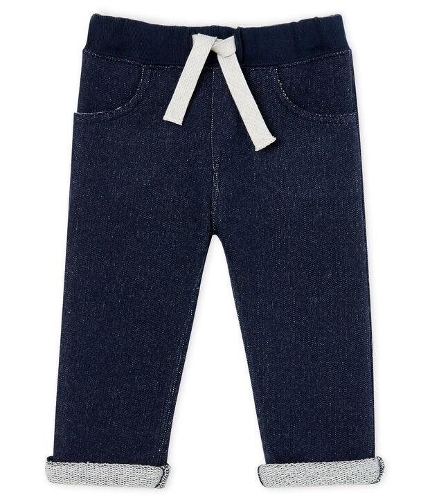 Baby-Hose aus Molton f&uuml;r Jungen blau