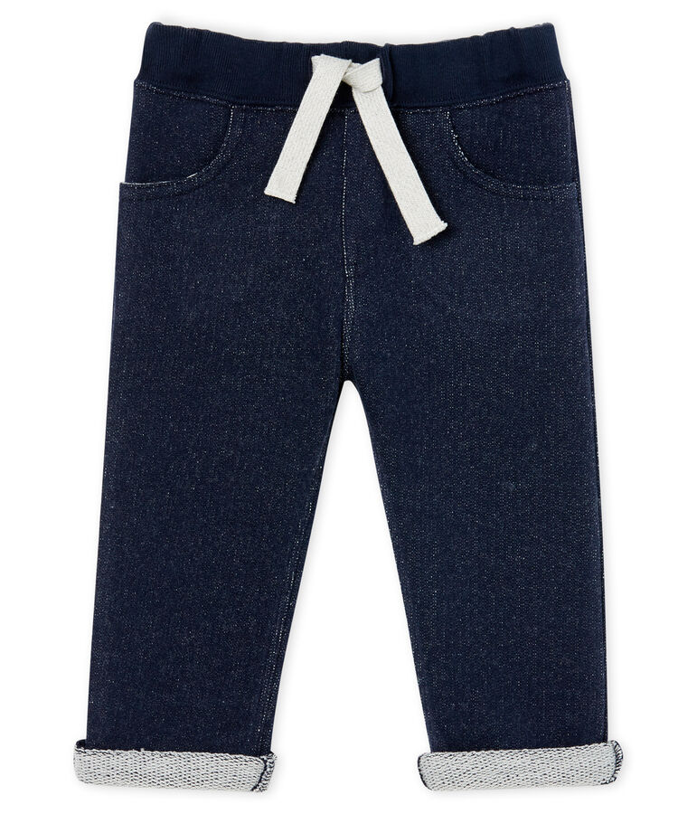 Baby-Hose aus Molton f&uuml;r Jungen blau