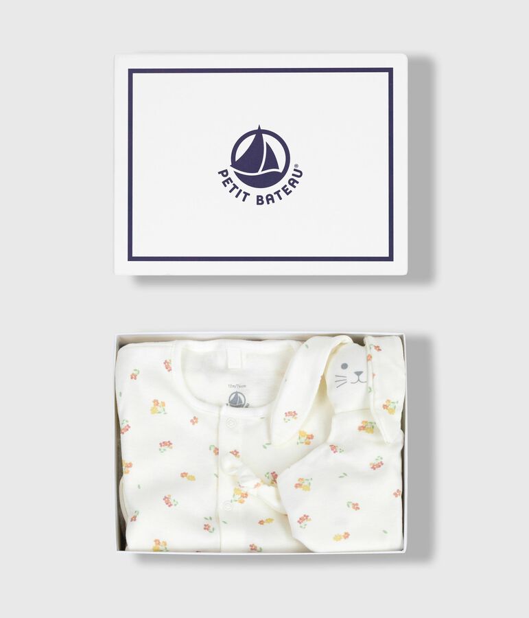 Newborn-Geschenkset aus Baumwolle mit Blumenmotiv vielfarbig